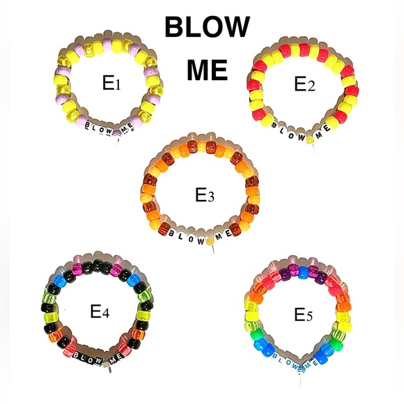 Lollipop Kandi Bracelets - Lick Me Lick It Suck Me Suck It Blow Me Blow It - Picture 7 of 9